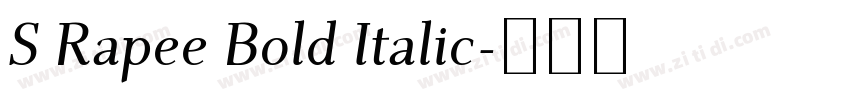 S Rapee Bold Italic字体转换